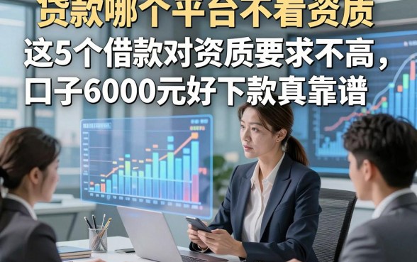 贷款哪个平台不看资质，这5个借款对资质要求不高口子6000元好下款真靠谱