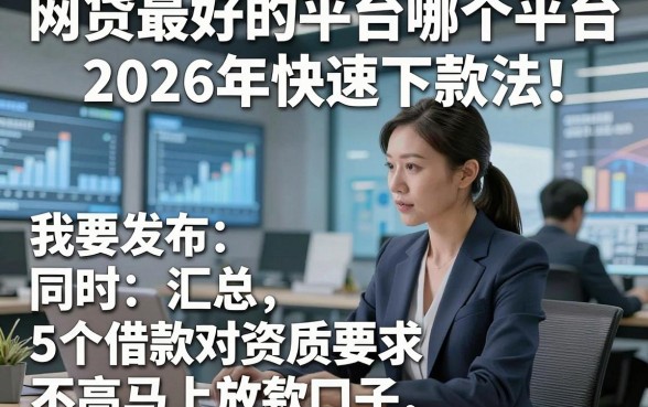 网贷最好的平台哪个平台2026年快速下款法！同时汇总5个借款对资质要求不高马上放款口子