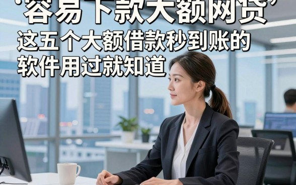 容易下款大额网贷，这五个大额借款秒到账的软件用过就知道