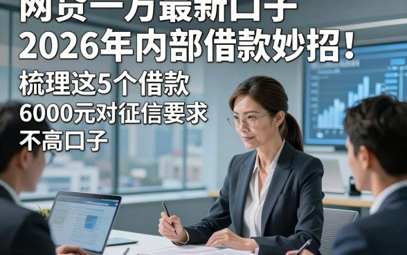 网贷一万最新口子2026年内部借款妙招！梳理这5个借款6000元对征信要求不高口子