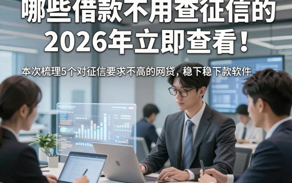 哪些借款不用查征信的2026年立即查看！本次梳理5个对征信要求不高的网贷稳下款软件