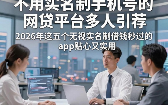 不用实名制手机号的网贷平台多人引荐，2026年这五个无视实名制借钱秒过的app贴心又实用