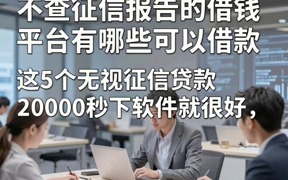 不查征信报告的借钱平台有哪些可以借款，这5个无视征信贷款20000秒下软件就很好