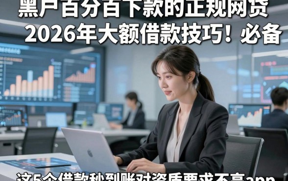 黑户百分百下款的正规网贷2026年大额借款技巧！必备​这5个借款秒到账对资质要求不高app