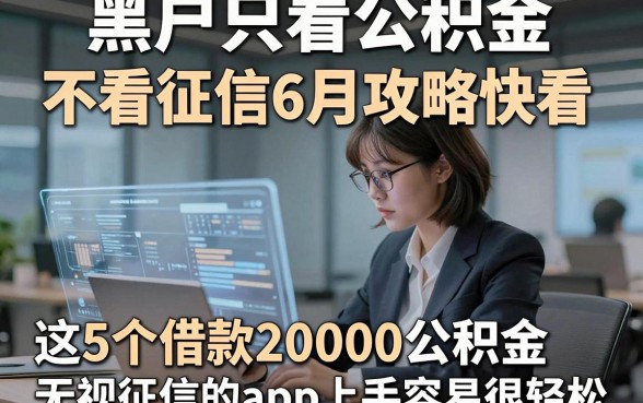 黑户只看公积金 不看征信6月攻略快看，这5个借款20000公积金无视征信的app上手容易很轻松