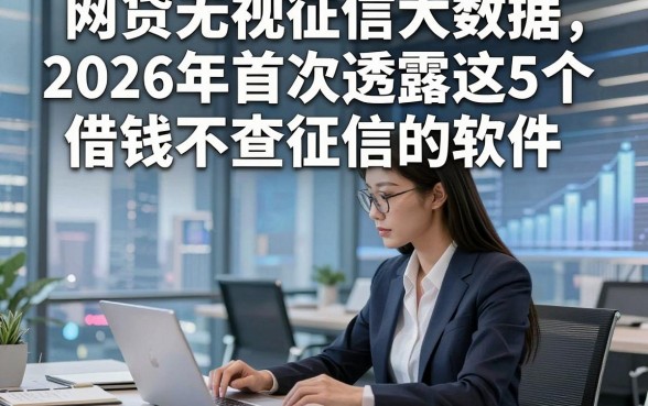 网贷无视征信大数据，2026年‌首次透露这5个借钱不查征信的软件