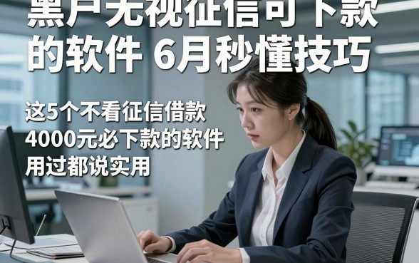 黑户无视征信可下款的软件6月秒懂技巧，这5个不看征信借款4000元必下款的软件用过都说实用