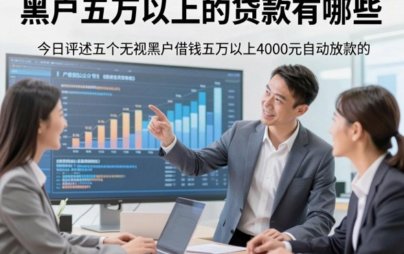 黑户五万以上的贷款有哪些，今日评述五个无视黑户借钱五万以上4000元自动放款的app