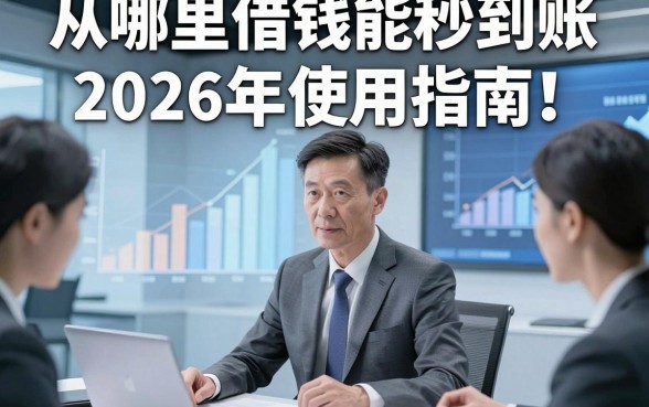 从哪里借钱能秒到账2026年使用指南！过滤这五个借款3000元秒批的平台