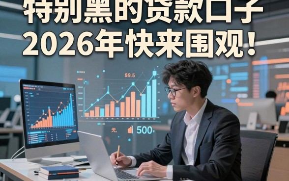 特别黑的贷款口子2026年快来围观！今日概括5个借钱5000元秒放款的口子