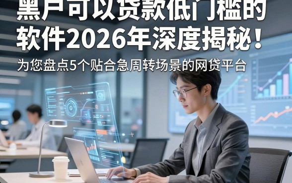 黑户可以贷款低门槛的软件2026年深度揭秘！为您盘点5个贴合急周转场景的网贷平台