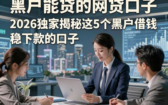 黑户能贷的网贷口子，2026独家揭秘这5个黑户借钱稳下款的口子