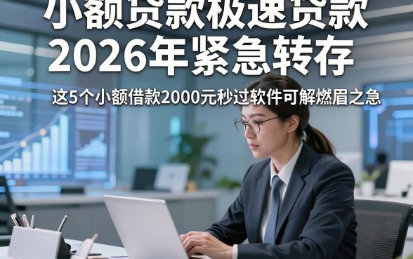 小额贷款极速贷款2026年紧急转存，这5个小额借款2000元秒过软件可解燃眉之急
