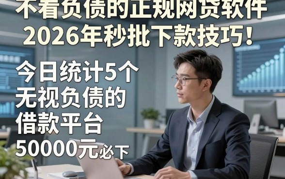 不看负债的正规网贷软件2026年秒批下款技巧！今日统计5个无视负债的借款平台50000元必下