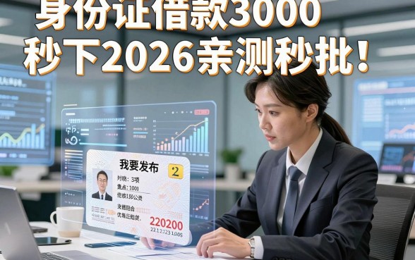 身份证借款3000秒下2026亲测秒批！本文盘点5项贴合应急场景的优质网贷平台