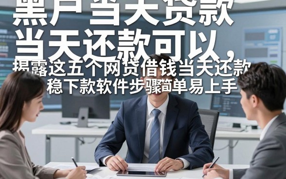 黑户当天贷款当天还款可以，揭露这五个网贷借钱当天还款稳下款软件步骤简单易上手