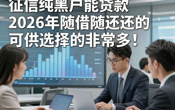 征信纯黑户能贷款2026年随借随还的可供选择的非常多！，本篇全面规整这5个贷款app！