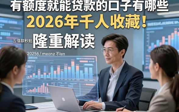 有额度就能贷款的口子有哪些2026年千人收藏！隆重解读五个借款秒批对资质要求不高口子