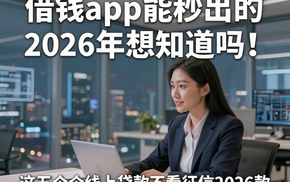 借钱app能秒出的2026年想知道吗！顺便推荐这五个线上贷款不看征信2026款