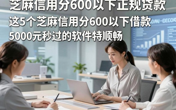 芝麻信用分600以下正规贷款，这5个芝麻信用分600以下借款5000元秒过的软件特顺畅