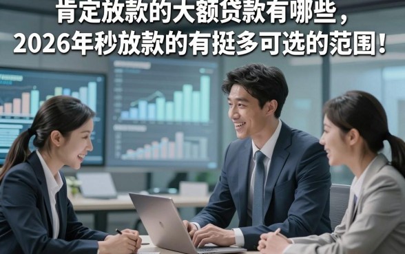 肯定放款的大额贷款有哪些2026年秒放款的有挺多可选的范围！，本篇为您精心解析这5个借款平台！