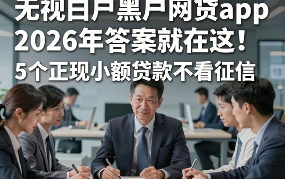 无视白户黑户网贷app2026年答案就在这！专业剖析5个正规小额贷款不看征信