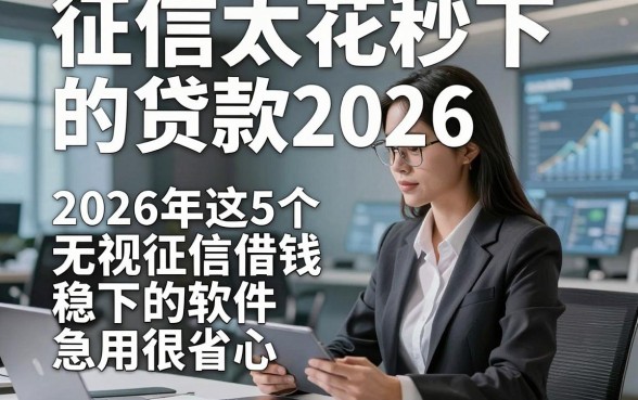 征信太花秒下的贷款2026，2026年这5个无视征信借钱稳下的软件急用很省心