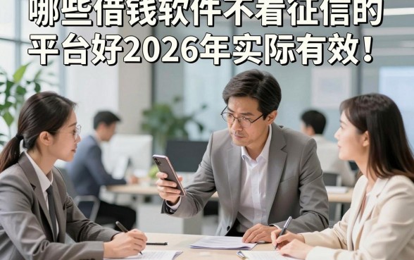 哪些借钱软件不看征信的平台好2026年实际有效！同时展示五个无视征信的贷款微信放款口子
