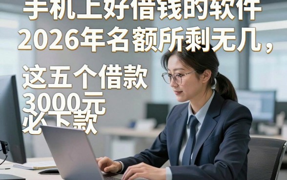 手机上好借钱的软件2026年名额所剩无几，这五个借款3000元必下款对征信要求不高软件真心很靠谱