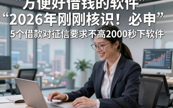 方便好借钱的软件2026年刚刚核实！必申​5个借款对征信要求不高2000秒下软件