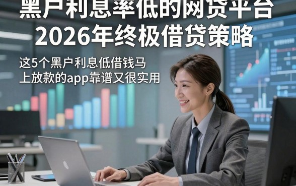 黑户利息率低的网贷平台2026年终极借贷策略，这5个黑户利息低借钱马上放款的app靠谱又很实用