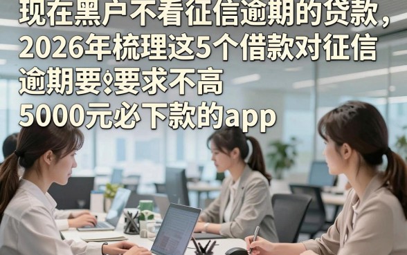 现在黑户不看征信逾期的贷款，2026年梳理这5个借款对征信逾期要求不高5000元必下款的app