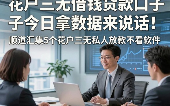花户三无借钱贷款口子今日拿数据来说话！顺道汇集5个花户三无私人放款不看软件