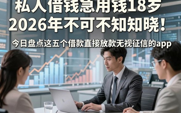 私人借钱急用钱18岁2026年不可不知晓！今日盘点这五个借款直接放款无视征信的app
