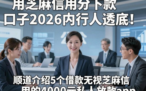 用芝麻信用分下款口子2026内行人透底！顺道介绍5个借款无视芝麻信用的4000元私人放款app