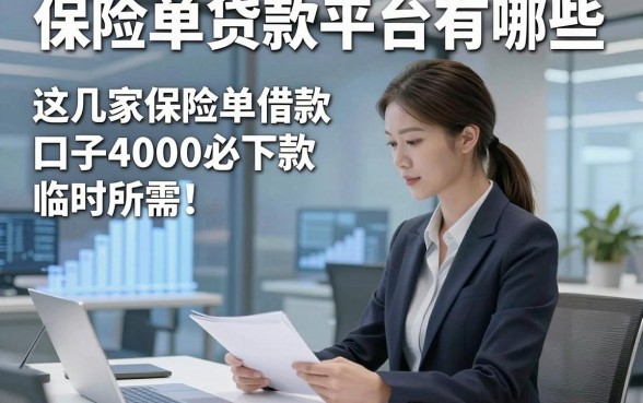 保险单贷款平台有哪些，这几家保险单借款口子4000必下款临时所需适配