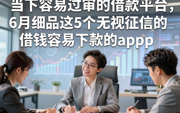 当下容易过审的借款平台，6月细品这5个无视征信的借钱容易下款的app