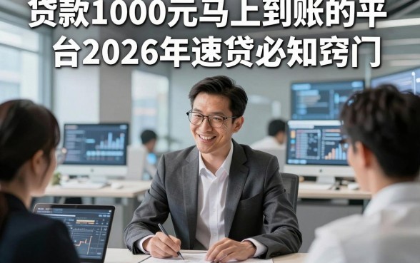 贷款1000元马上到账的平台2026年速贷必知窍门，这五个借款1000元直接放款的app流程省心不繁琐