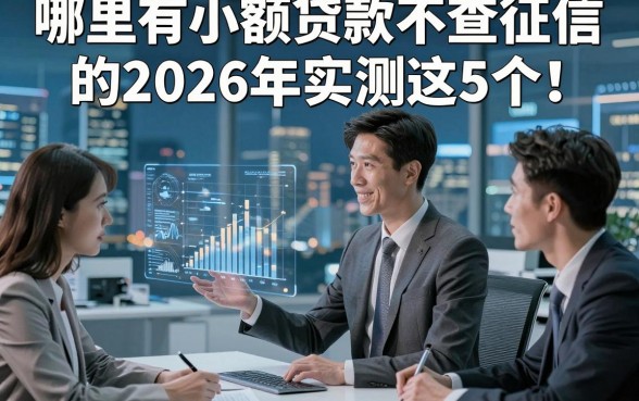 哪里有小额贷款不查征信的2026年实测这5个！本篇为您深入汇聚！