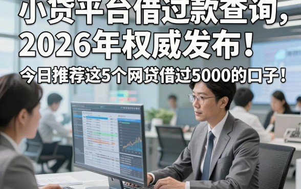 小贷平台借过款查询2026年权威发布！今日推荐这5个网贷借过5000的口子
