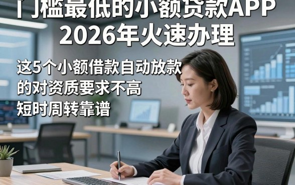 门槛最低的小额贷款APP2026年火速办理，这5个小额借款自动放款的对资质要求不高app短时周转靠谱
