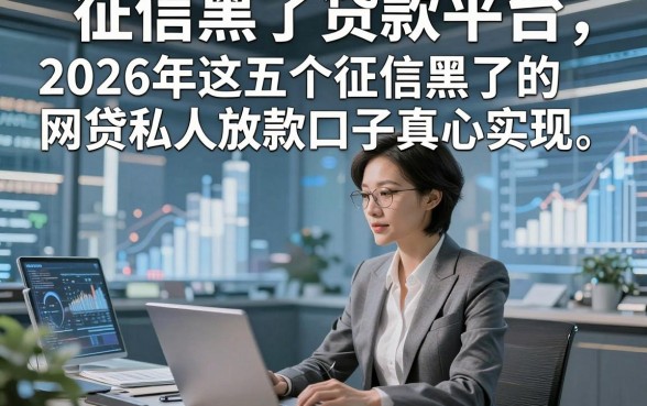 征信黑了贷款平台，2026年这五个征信黑了的网贷私人放款口子真心实在