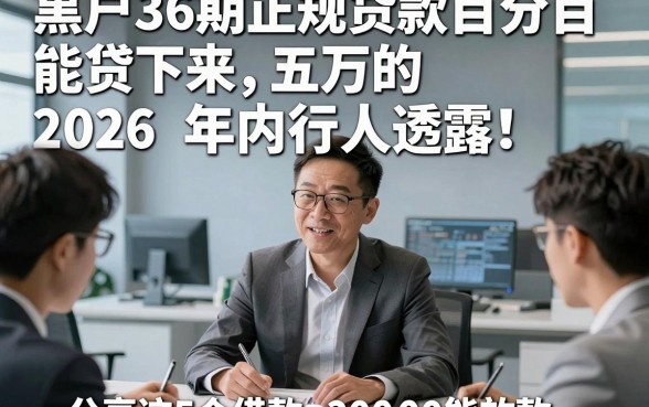 黑户36期正规贷款百分百能贷下来五万的2026年内行人透露！分享这5个借款30000能放款对条件要求不高app