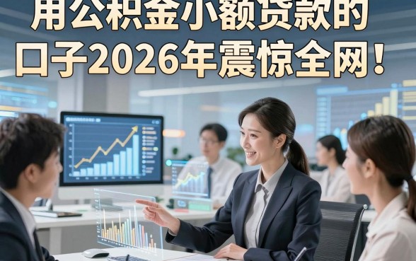 用公积金小额贷款的口子2026年震惊全网！同时总结这5个公积金小额借款秒过口子