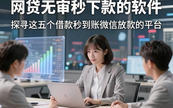 网贷无审秒下款的软件，探寻这五个借款秒到账微信放款的平台