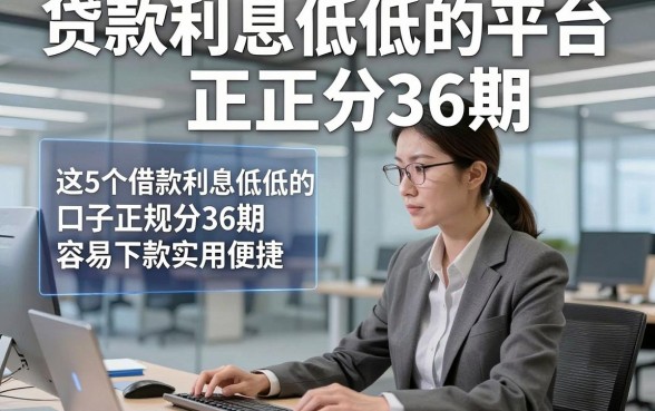 贷款利息低低的平台正规分36期，这5个借款利息低低的口子正规分36期容易下款实用便捷