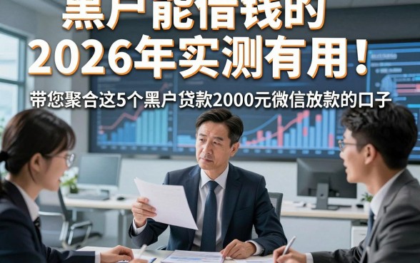 黑户能借钱的2026年实测有用！带您聚合这5个黑户贷款2000元微信放款的口子