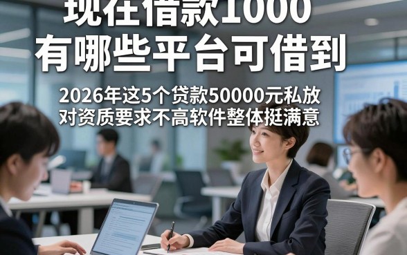 现在借款1000有哪些平台可借到，2026年这5个贷款50000元私放 对资质要求不高软件整体挺满意