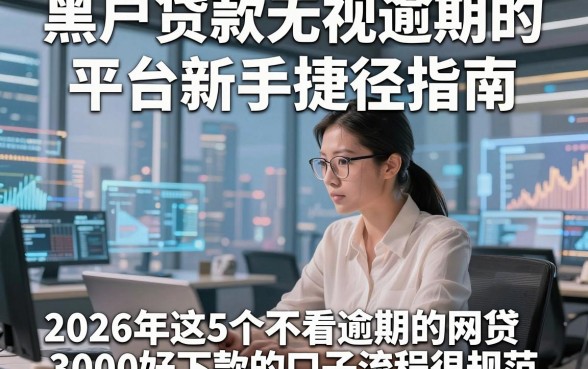 黑户贷款无视逾期的平台新手捷径指南，2026年这5个不看逾期的网贷3000好下款的口子流程很规范