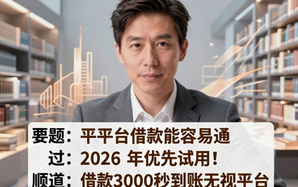 平台借款能容易通过2026年优先试用！顺道展示5个借款3000秒到账无视的平台